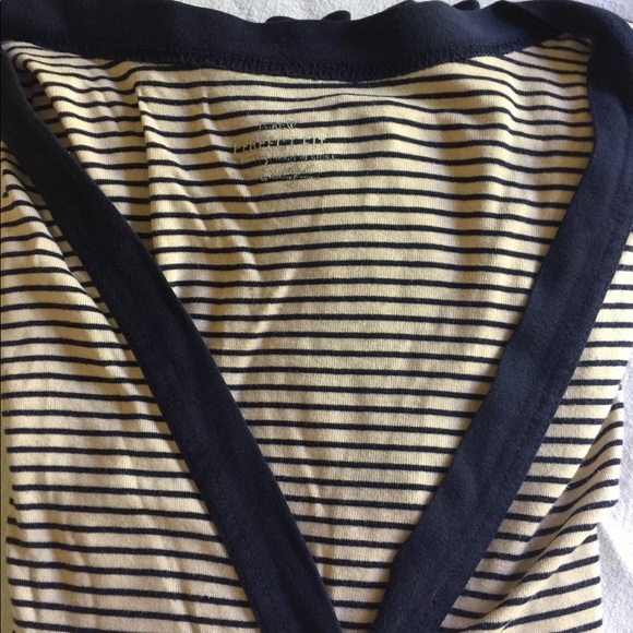 JCrew Perfect Fit Cardigan blue/tan striped Sz L - Picture 4 of 5
